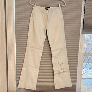 New Express Cream Flare Women's leather pants - size 2